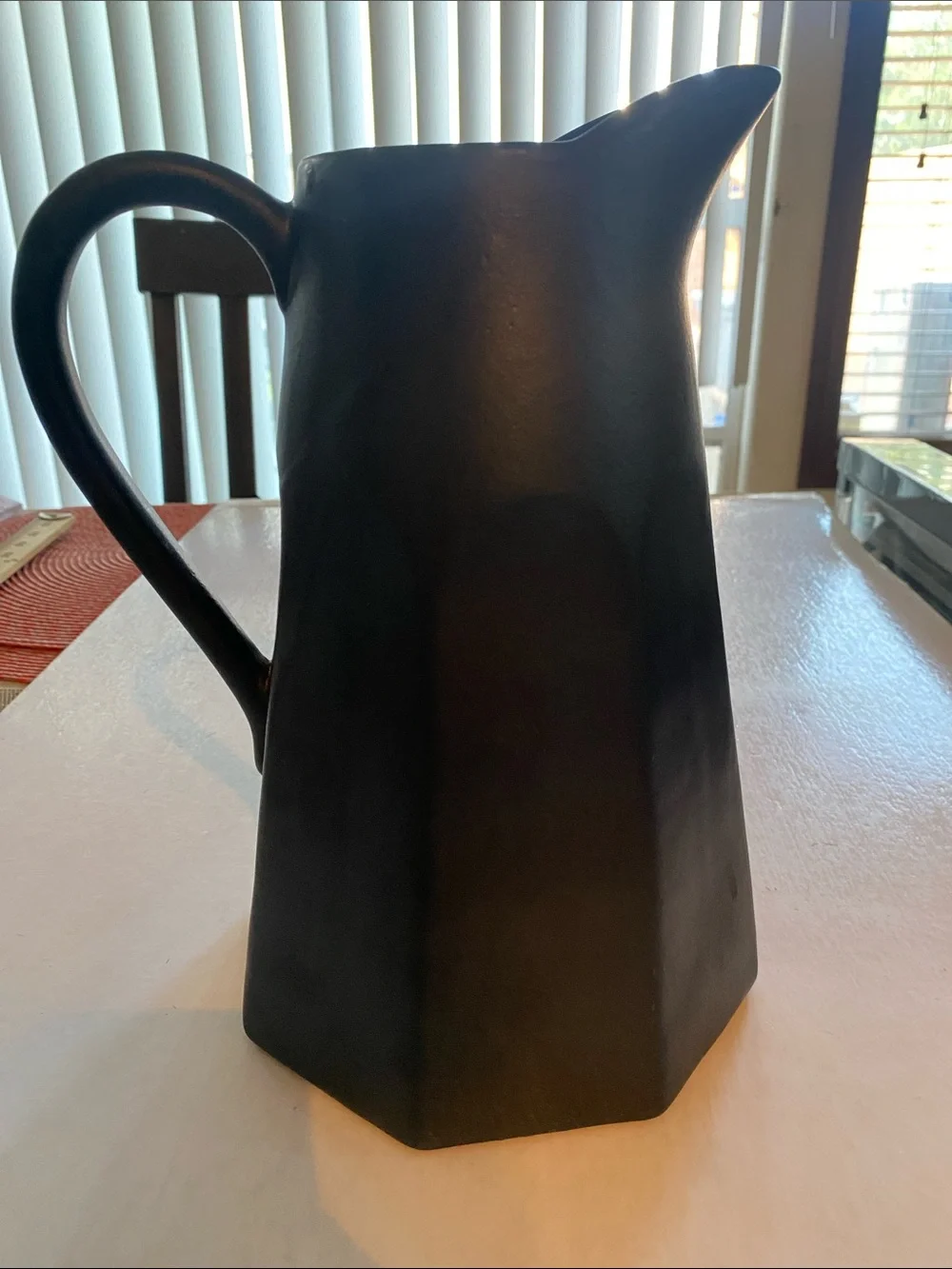 Leanne Ford for Crate & Barrel Stevey Black Terracotta Pitcher 103 Oz Portugal